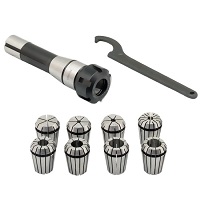 R8/ER32 Collet Chuck Set with 8 Metric Collets (7/16 UNF)